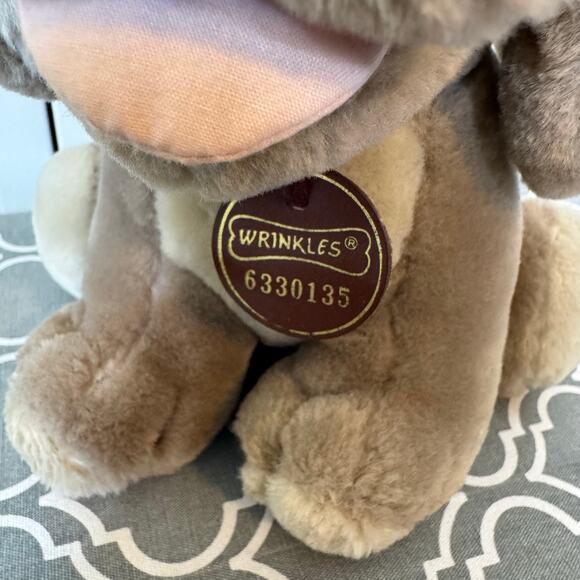 Ganz Vintage Wrinkles 1981 Dog Plush Toy Stuffed Animal Medium Brown 10" Puppy - Picture 2 of 12